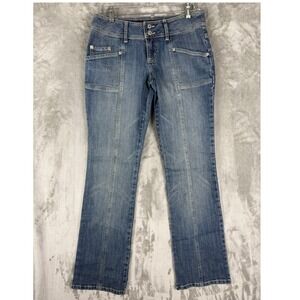 Y2K Guess Jeans Womens Blue Denim Bootcut Jeans Sz 28 Ladies Casual Wear Western